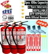 Refillable Fire Extinguisher - 10lbs ABC Dry Chemical Power