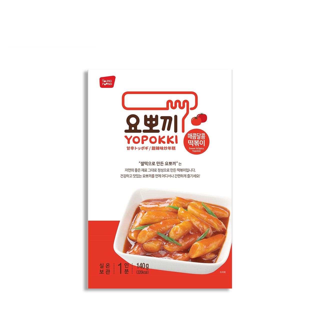 Yopokki Sweet & Spicy Flavor Tteokbokki Topokki Korean Rice Cake