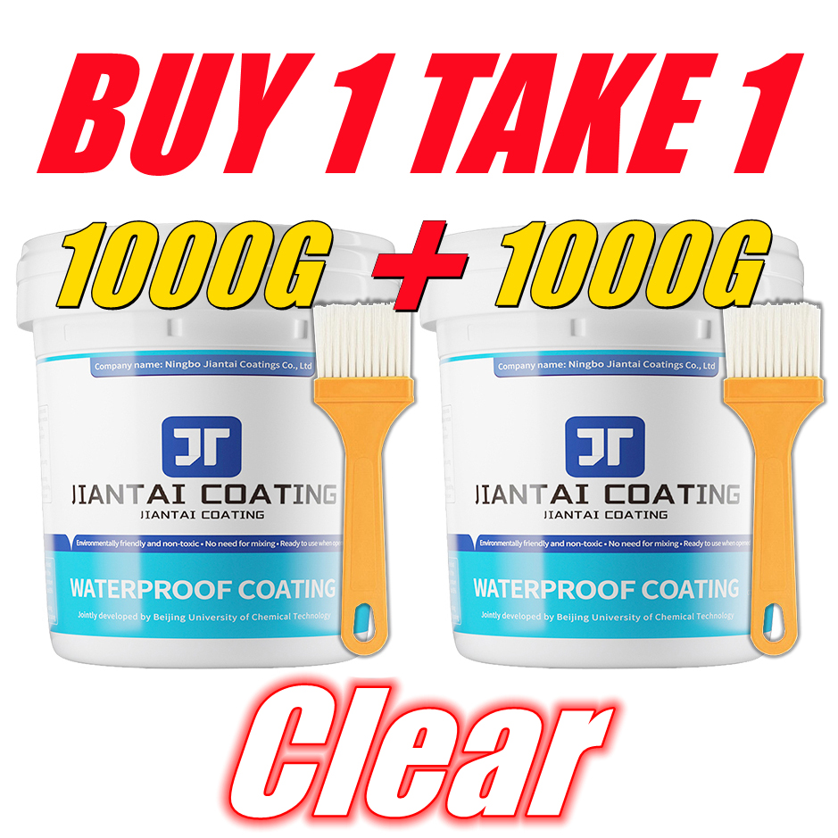 🔥BUY 1 TAKE 1🔥 🔥2000g With 2Pcs Brush🔥👉Waterproof 50 Years👈Super Waterproof Glue Sealant Grey/Transparent/White/Black/Blue,Waterproof Leak Trap,Repair Cracks Roofs Floors Walls Swimming Pools Fish Ponds,Sealant Waterproof Roof Leak - Image 4