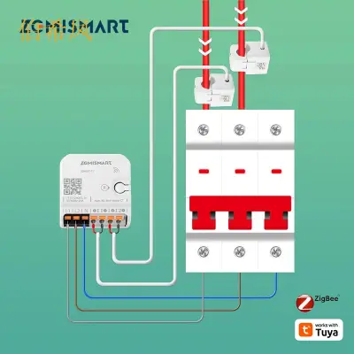 Motorpart Kingbrand Zemismart Zigbee 120A Phase Energy Meter Smart Din Rail Power