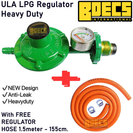 Westlake Gasbooster LPG Regulator with Pressure Gauge and Rubber Hose