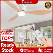 Modern Industrial Ceiling Fan Chandelier with Remote Control, 52inch