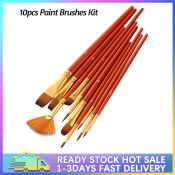 Nylon Hair Paint Brushes Set - Ideal for Various Mediums