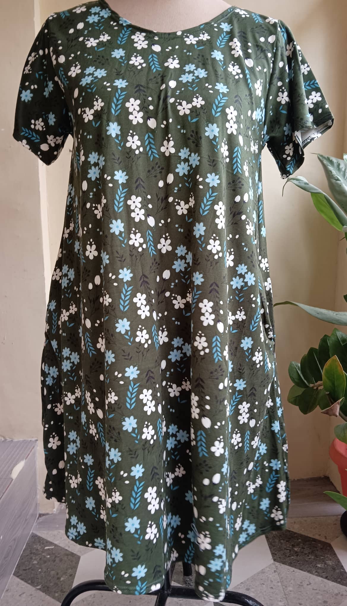 PLUS SIZE A LINE PLAIN DRESS FIT UP TO 3XL - Image 2