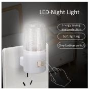 Wall-mounted 3W night lamp for bedroom, plug-in lighting bulb
