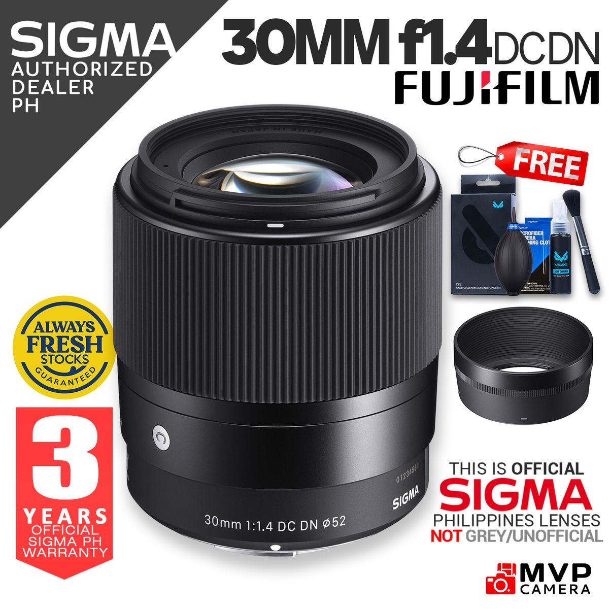 OFFICIAL 3YR] SIGMA 30mm DC DN AF Contemporary for FUJI