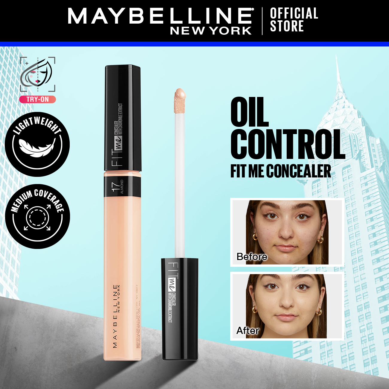 Discount on Maybelline  shoes - SKU: Maybelline Fit Me Concealer (Flawless Natural Coverage, Hydrating, Lightweight, Non-Comedogenic)