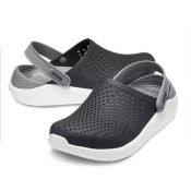 Crocs LiteRide Beach Sandals, Black/White, Unisex, All Seasons
