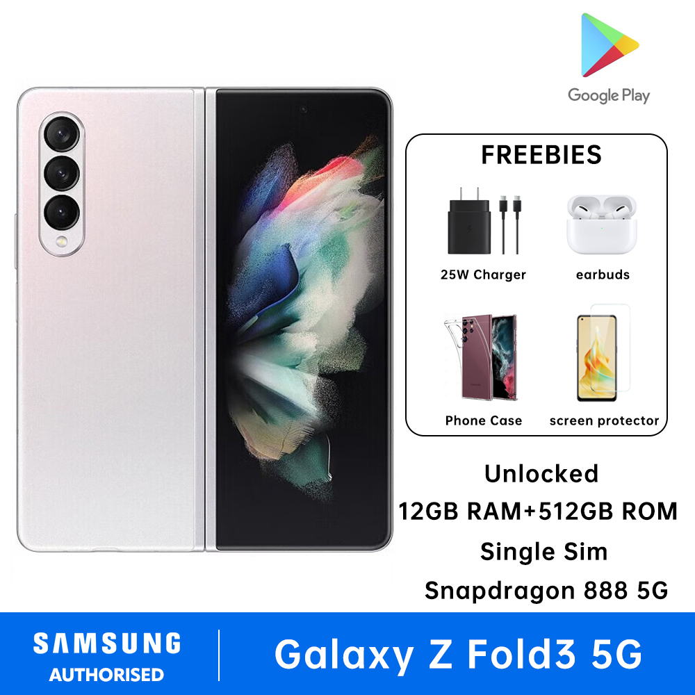 Samsung Galaxy Z Fold3 5G Smartphones 12GB RAM + 512GB ROM 7.6" Foldable AMOLED NFC Snapdragon 888 Original Cell Phone US Version