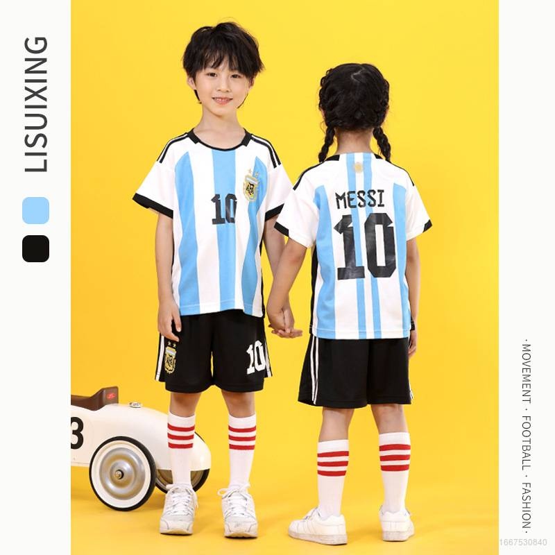 Argentina Messi Kids Jersey Set / Argentina Soccer Uniform / 