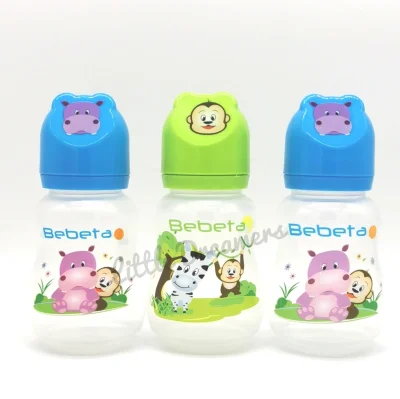 Bebeta 12oz. Wide Neck Bottle with Animal Head Pack by 3's (3)