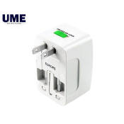 Universal Travel Power Adapter with Short Circuit Protection