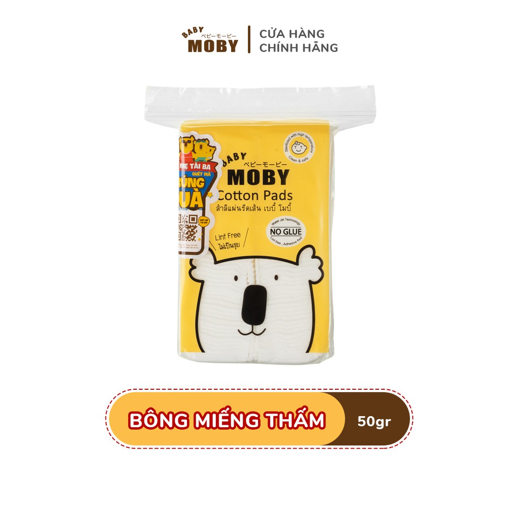 Bông Miếng Moby Baby Cỡ Nhỏ 100 miếng gói