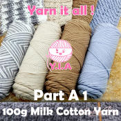 8 ply Milk Cotton Yarn for Knitted Scarf, DIY Crochet