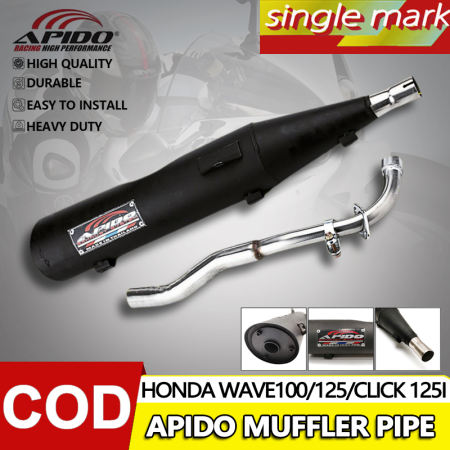 Apido Muffler Pipe For 1 Set Honda Xrm 125 /110/125/Smash 115/Sym Bonus 110/Rusi, Racal,Motoposh Wave Type Original Exhaust V4 Motorcycle accessories parts