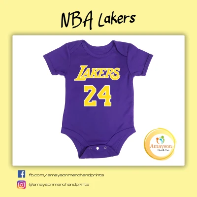 Amayson NBA Lakers basketball team jersey baby onesie (2)
