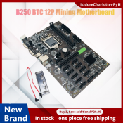 B250 BTC Mining Motherboard LGA 1151, 12X GPU Slots