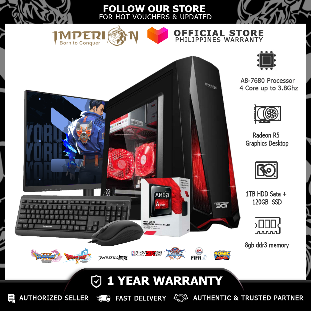 Imperion 8gb Rgb Ram IMPERION Gaming Computer Desktop AMD Ryzen