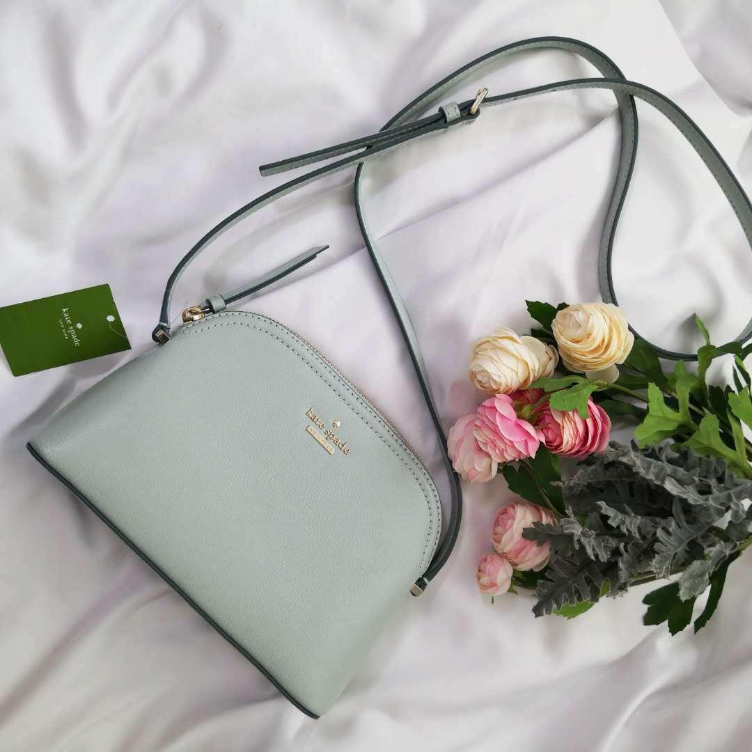 Kate Spade Peggy Patterson Drive Misty Mint Leather Crossbody Bag