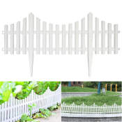 White Plastic Fence European Style For Garden Driveway  WxH