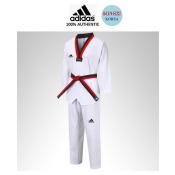 A D I D A S World Taekwondo Uniform White/Red/Black