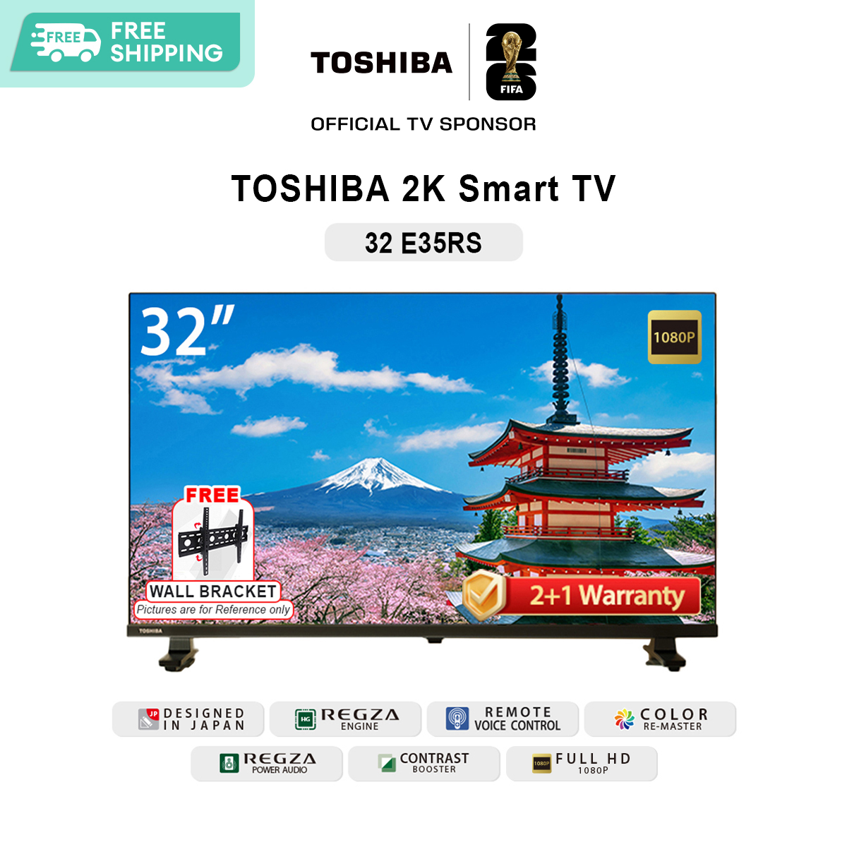 Toshiba 32 inches 2K Smart TV [Onlinve Exclusive] (32E35RS) Presyo 14,999 Piso*Libreng Shipping