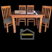 Wooden DUCO Painted Dining Table Set in Multiple Sizes