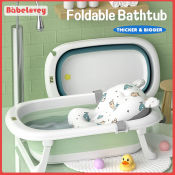 Babelovey Foldable Baby Bathtub - Adjustable, Non-Slip, 0-6