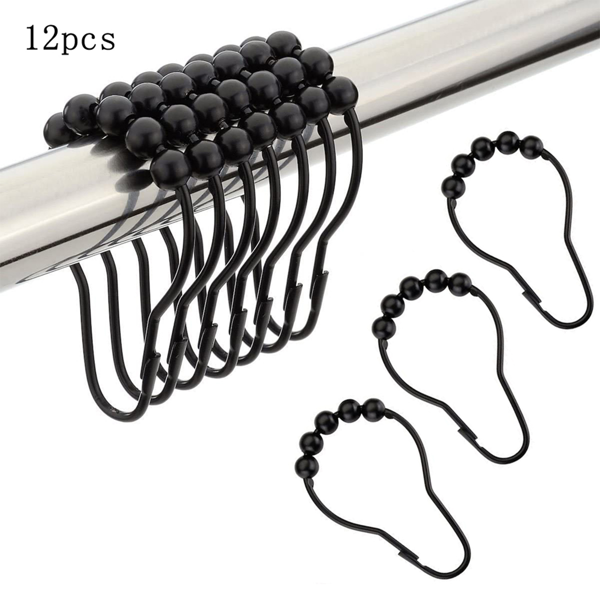 Rust Resistant Double Glide Metal Shower Curtain Hook Rings – Lovecup.com