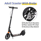 Foldable Adult Scooter with Adjustable Height and High-Quality Wheels