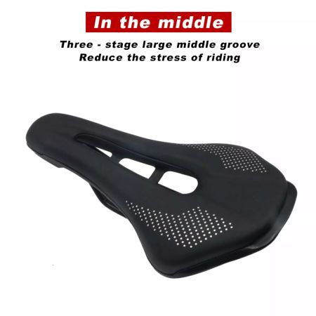 Breathable Bike Saddle - Soft PU Leather, Steel Rails 