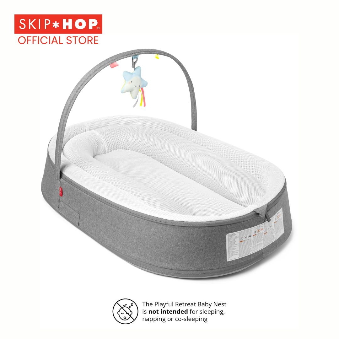 Skip Hop Playful Retreat Baby Nest Grey/White