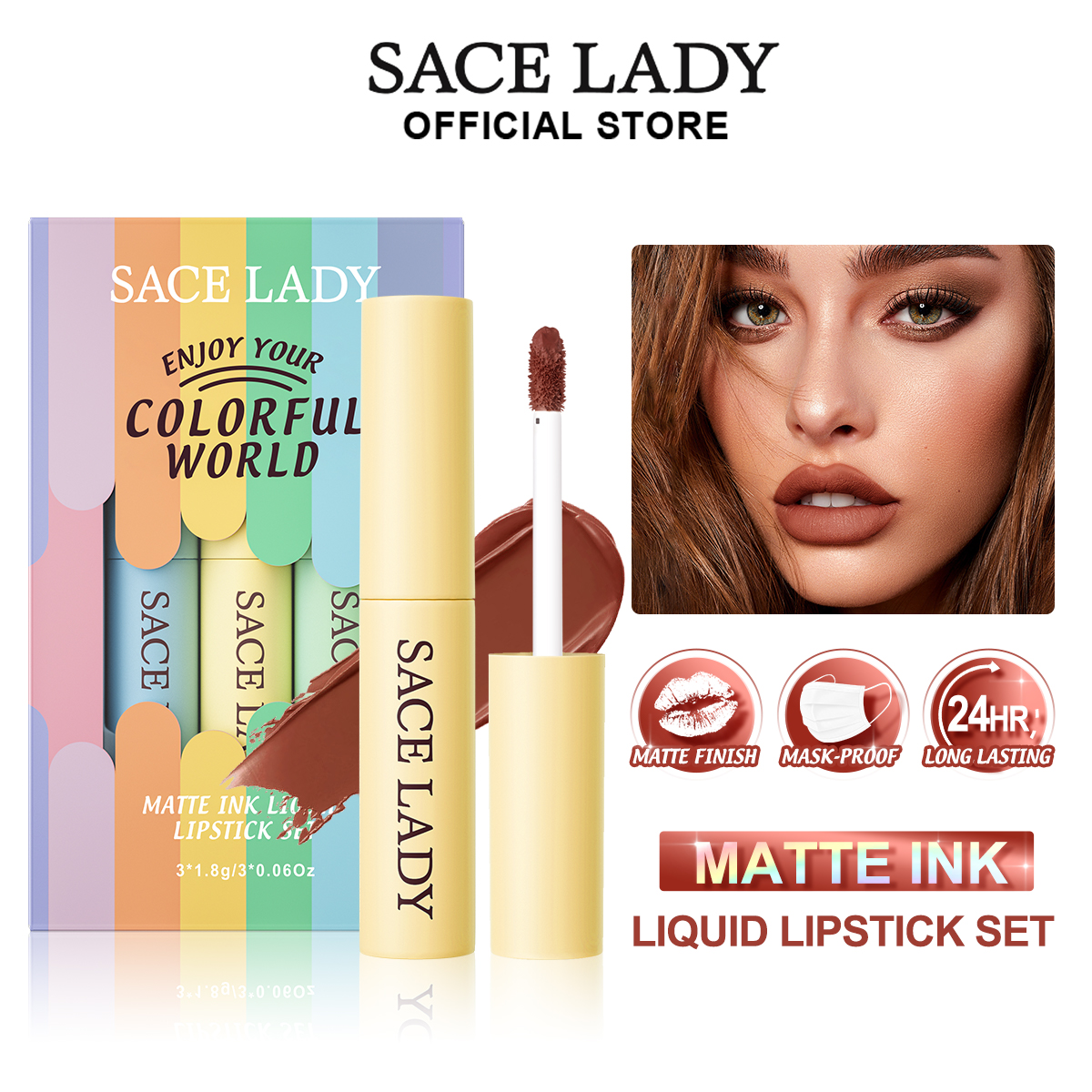 Discount on Sace Lady  shoes - SKU:  Liquid Lipsticks Matte Highly Pigment Waterproof Lip Tint Longlasting Velent Lips Makeup Smooth Lip