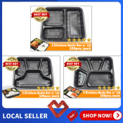 Disposable Bento Box Set - Microwave Safe, 3/4/5 Division/Grid
