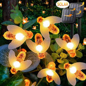 Solar Bee String Lights - Waterproof Decorative Lights for Outdoors