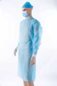 Disposable Non-Woven Isolation Gown, 10 Pack - Blue
