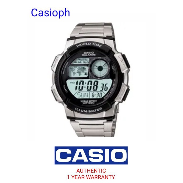 Casio Vintage AE1000 WD-1A Silvergwx | Lazada PH