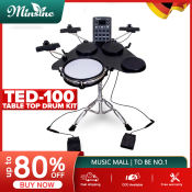 Minsine Portable Electronic Drum Set with Built-in Speakers