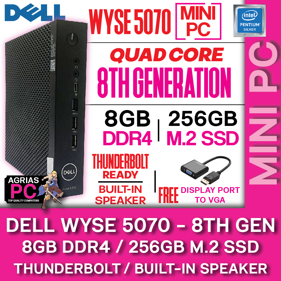 DELL Wyse 5070 Mini PC: Quad-Core, 8GB RAM, SSD