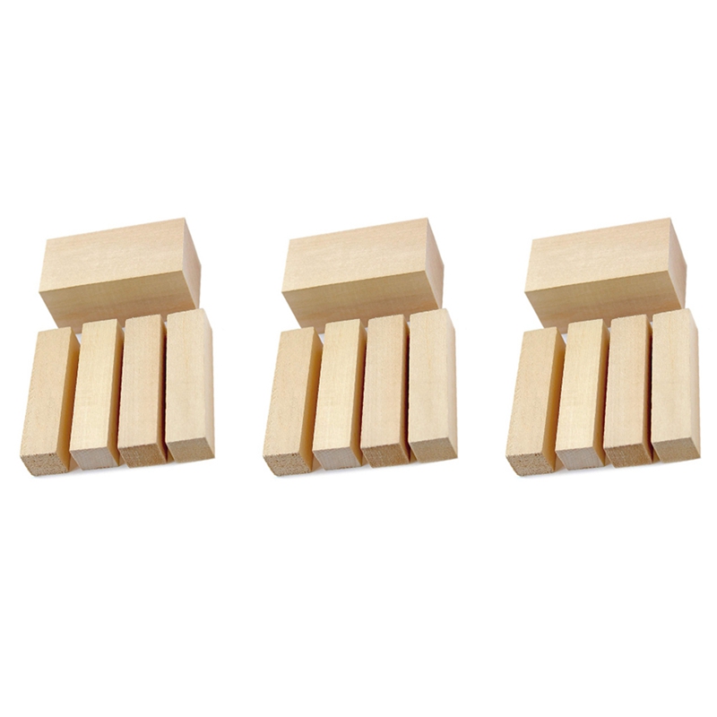 Whittling And Carving Wood Blocks Unfinished Wood Blocks Basswood Carving  Blocks Soft Wood Set For