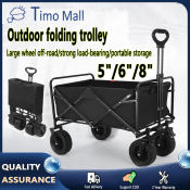 Outdoor Folding Trolley - Multi-functional, High-load, Four-wheel Shopping Cart