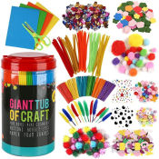 educratePH Giant Craft Tub with Pompoms and Googly Eyes