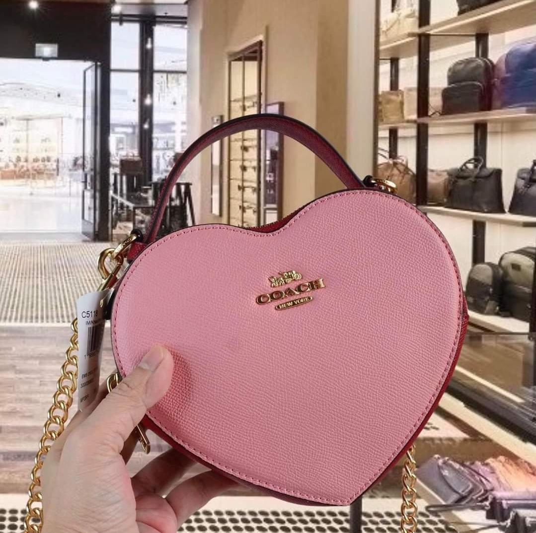 Coach Heart Crossbody True Pink