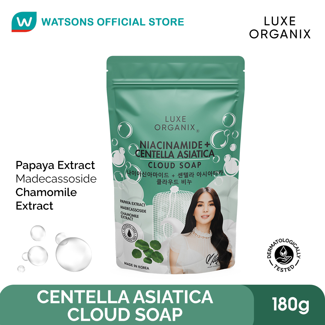 LUXE ORGANIX Niacinamide + Centella Asiatica Cloud Soap 180g