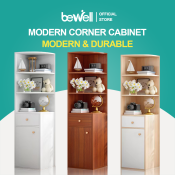 Bewell Corner Storage Cabinet for Bedroom or Living Room