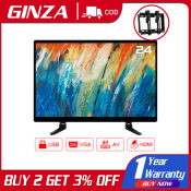 GINZA 24 Inch Ultra-Slim LED TV, Non-Smart, Affordable Sale