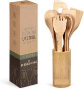 Eco-Friendly Bamboo Kitchen Utensil Set - 8 Pieces