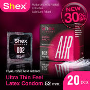 Shex Ultra Thin Condoms with Hyaluronic Acid Lubrication