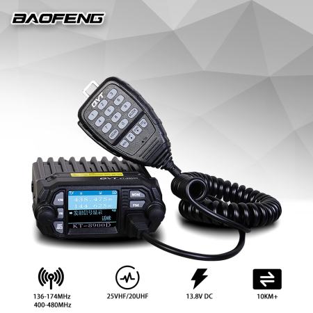 Baofeng Applicable Qyt mobile radio quad display KT-8900D Dual Band 25W VHF/UHF 144-148/430-440MH