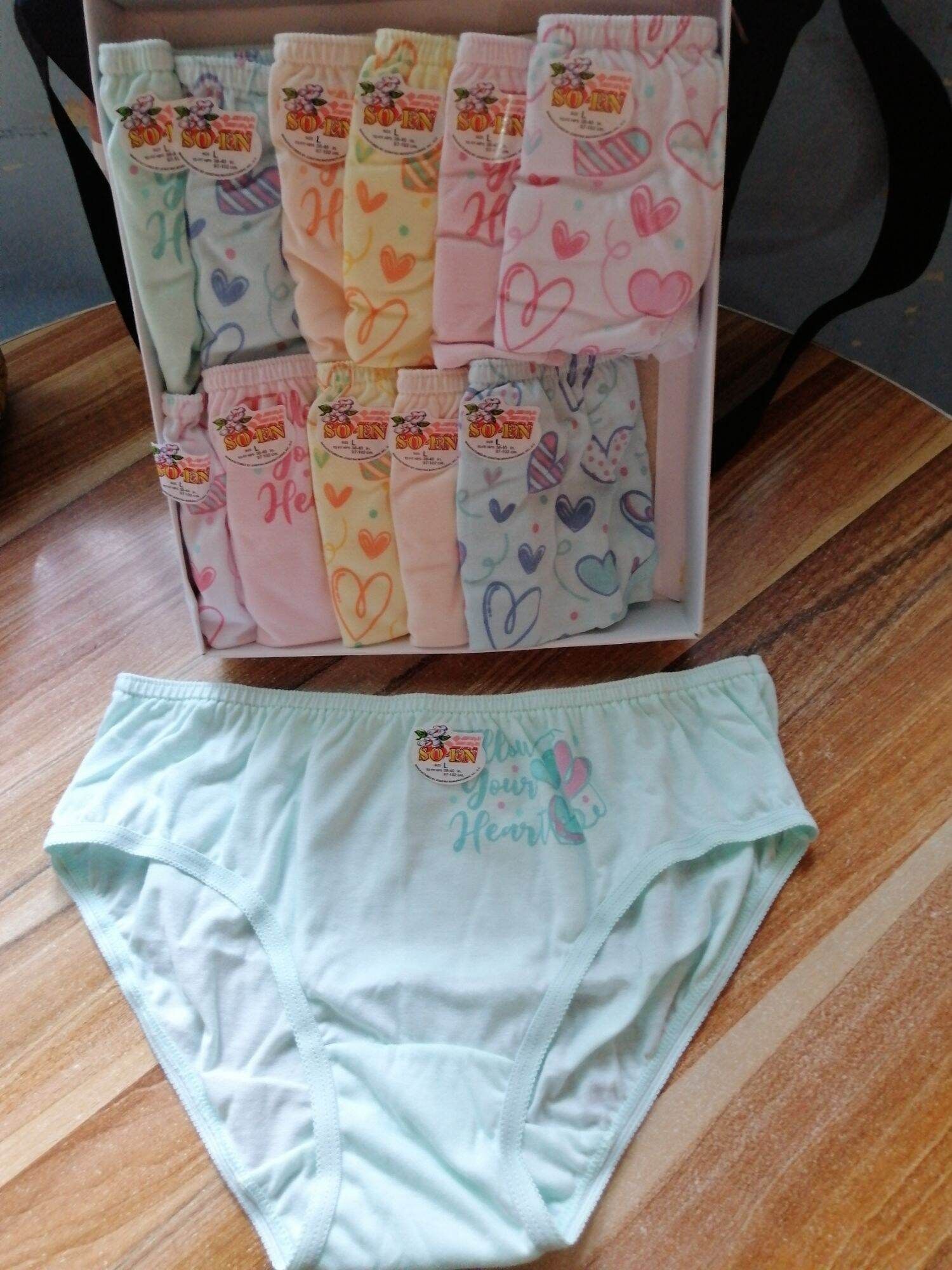 BCI Original 12pcs / 1box SOEN Panty For Women's Available All Size Random  Color and Design BCI Bikini Style